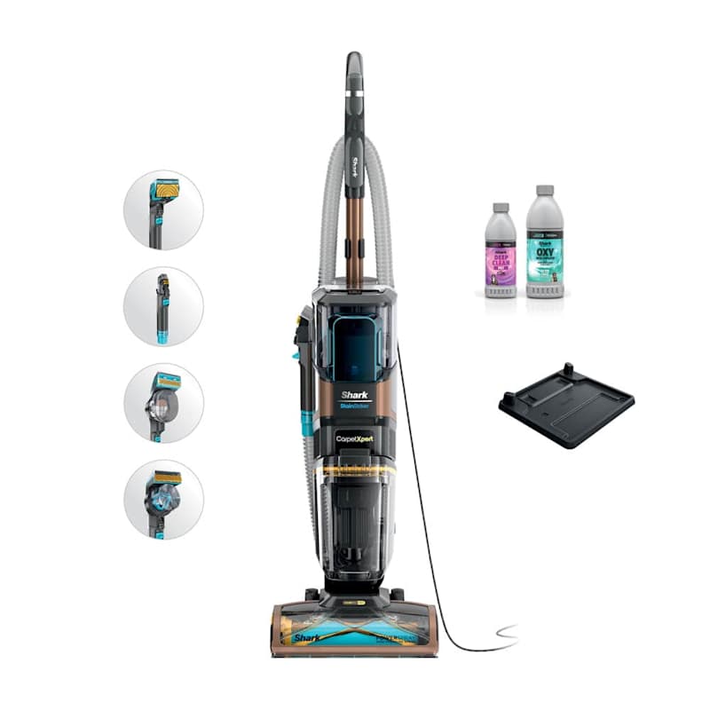 Shark CarpetXpert HairPro EX301 with the 4 attachments, cleaning formulas and storage tray