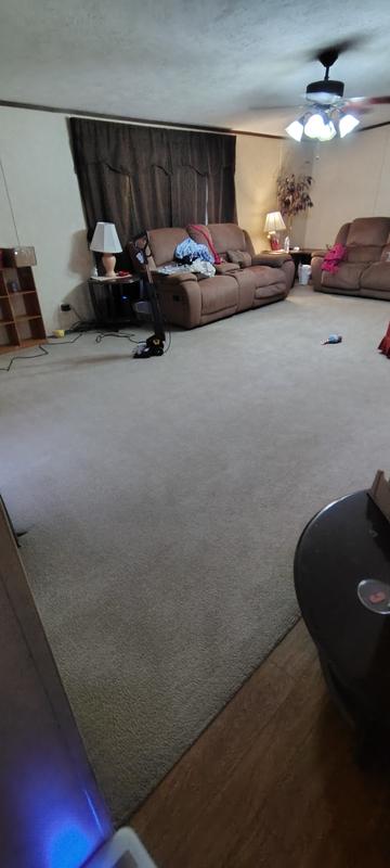 Customer photo: clean living room carpet